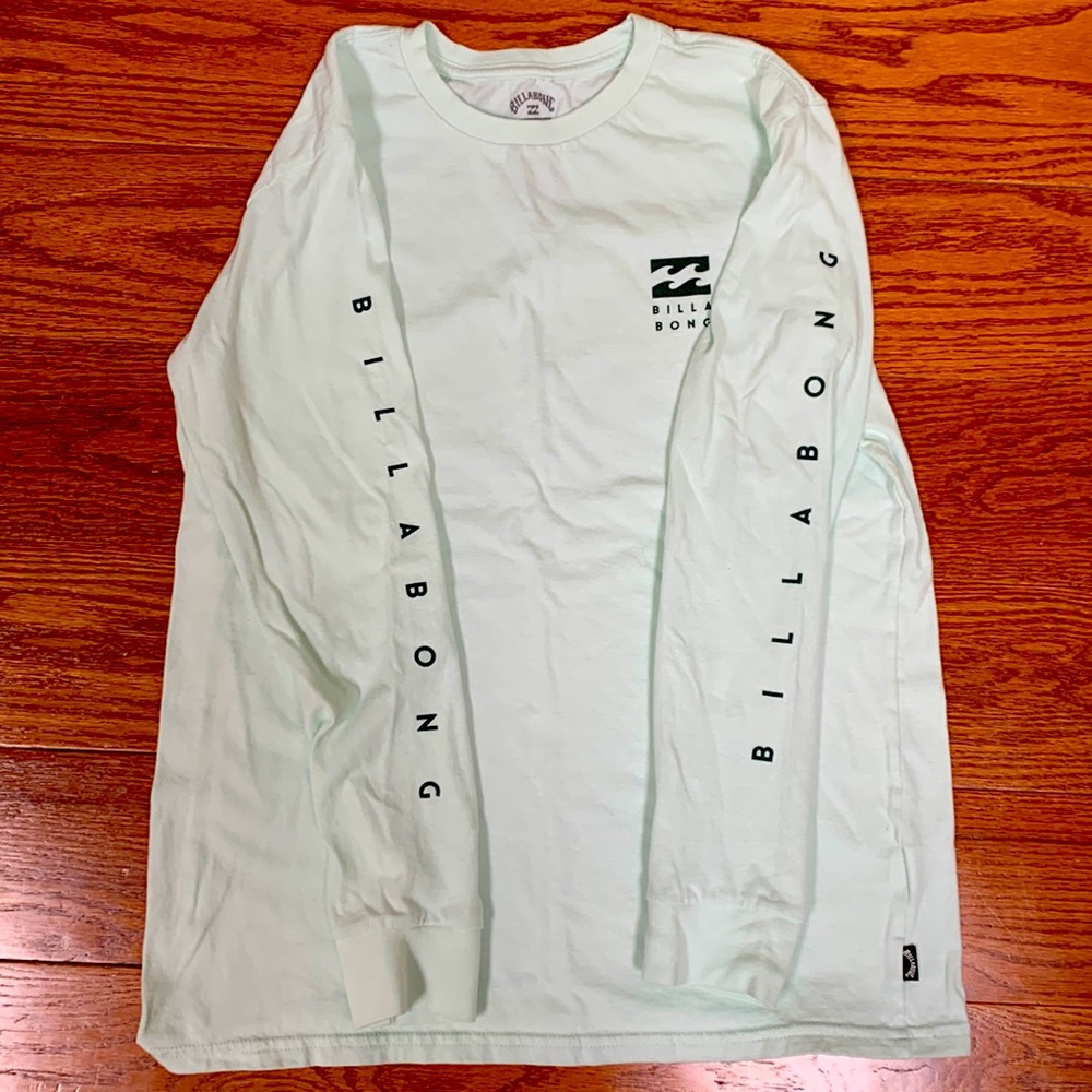Youth Billabong Long Sleeved shirt XL X Large Mint Green Skater BTS